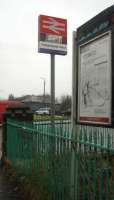 Looking from Pollokshields West to the booking office of the former Strathbungo station.<br><br>[Ewan Crawford 26/03/2006]