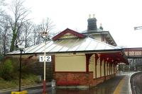 The restored station building at Maxwell Park, seen from the west in March 1988.<br><br>[Ewan Crawford 26/03/2006]
