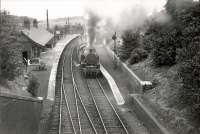 Patterton station. 2.6.4T 42201 on Uplawmoor train.<br><br>[G H Robin collection by courtesy of the Mitchell Library, Glasgow 16/07/1949]