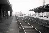 Barrhead station. Compound 4.4.0 1110 on Kilmarnock local.<br><br>[G H Robin collection by courtesy of the Mitchell Library, Glasgow 18/07/1949]