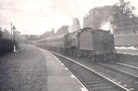 Local train at Paisley West station on 11 August 1949. Locomotive is class 2 4-4-0 no 40620.<br><br>[G H Robin collection by courtesy of the Mitchell Library, Glasgow 11/08/1949]