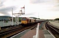 Southbound sleeper enters Aviemore.<br><br>[Ewan Crawford //]