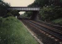 Looking north at the Cathcart Circle crossing over the Glasgow, Barrhead and Kilmarnock near Shawlands.<br><br>[Ewan Crawford //]