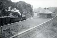 CR Jumbo 0.6.0 57238 calls at Glenfield during the September 1949 trip from St James to Paisley East via Barrhead.<br><br>[G H Robin collection by courtesy of the Mitchell Library, Glasgow 24/09/1949]