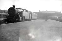 Ardrossan Town station September 1949. 2.6.4T 42212 entering on a Kilmarnock train.<br><br>[G H Robin collection by courtesy of the Mitchell Library, Glasgow 24/09/1949]
