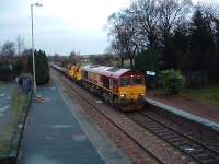 Permanent Way train passing Addiewell.<br><br>[Ewan Crawford //]