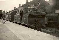 At St Boswells. NB 4.4.2T 67472 and the St Boswells-Berwick local.<br><br>[G H Robin collection by courtesy of the Mitchell Library, Glasgow 06/04/1950]