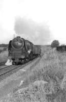 46249 <I>City of Sheffield</I> at Kennishead road bridge on 13 September 1963 with a train for Carlisle.<br><br>[John Robin 13/09/1963]