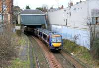 View east at Morningside Road station on 2 April 2006 with a diverted Edinburgh Waverley - Glasgow Queen Street service passing through.<br><br>[John Furnevel 02/04/2006]