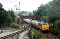 The 37 from the sleeper trips the wagons from the Lochaber smelter to Fort William Junction Yard, before returning light to the station.<br><br>[Ewan Crawford //]