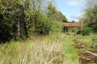 Strathaven looking to Hamilton. Both the G&SW and Caley had booking offices here. Entry was from bridges from the left.<br><br>[Ewan Crawford //]