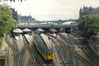 A 477 pushes a service west out of Waverley.<br><br>[Ewan Crawford 12/06/1989]