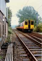 314 passing Milngavie signalbox on its second last day. Access by kind permission of British Rail.<br><br>[Ewan Crawford //]