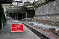 Waverley reconstruction work - looking west along platform 1 on 9 April 2006.<br><br>[John Furnevel 09/04/2006]