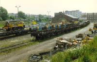 Partickhill goods during the Yoker re-signalling scheme. Now a car-park and retail outlets.<br><br>[Ewan Crawford //]