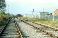 Loop at Rothesay Dock looking west to the dock. The track was re-instated for Rothesay Dock - Kincardine Powerstation traffic in the 90s. Now lifted. Access by kind permission of British Rail.<br><br>[Ewan Crawford //]