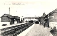 Westbound passenger train entering Westcraigs station. Postcard in my collection, photographer unknown. A gift from GE Langmuir.<br><br>[Ewan Crawford Collection //]