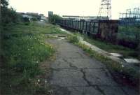 Yoker for Renfrew Ferry looking east. The Rothesy Dock line passed under this station and the Yoker powerstation was on the right.<br><br>[Ewan Crawford //1987]