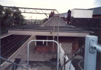 Neilston (High) sporting a building and canopies. Building now demolished.<br><br>[Ewan Crawford //1987]