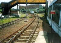 Seen from Rutherglen station is a 37 on a freight heading east.<br><br>[Ewan Crawford //1987]