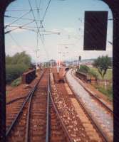 Dumbarton East viewed from westbound train.<br><br>[Ewan Crawford //1987]