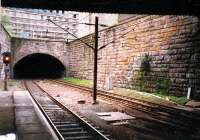 Western end of Glasgow Queen street Low Level.<br><br>[Ewan Crawford //1987]