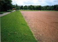 Whiteinch Victoria Park looking to the buffers. A tramway continued across the road to shipyards and sawmills.<br><br>[Ewan Crawford //1987]