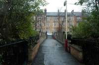 The bridge over Pollokshields West today. No building.<br><br>[Ewan Crawford 26/03/2006]