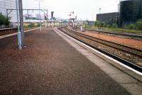 Springburn looking to Sighthill Junction (note signalbox). Left to right; site of Springburn goods, Milngavie train platforms, Cumbernauld platforms, Sighthill Branch and site of North British Locomotives Hyde Park works.<br><br>[Ewan Crawford //1987]