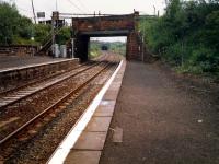 Barnhill looking south to Barnhill tunnel. Note Sealink coaches up on embankment at St Rollox in distance.<br><br>[Ewan Crawford //1987]