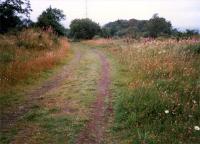 Kelvin Valley West Junction looking north to Milton of Campsie. The line was double track and a double track line branched off to the right to meet the Kelvin Valley Railway where it singled.<br><br>[Ewan Crawford //1987]