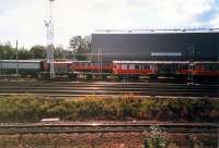 Looking south at Shields Depot. Dive under to Burma Road in foreground.<br><br>[Ewan Crawford //1987]