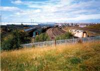 Turkey Yard looking north-west. The yard is now lifted as the Cowlairs chord was opened over its site.<br><br>[Ewan Crawford //1987]