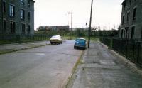 A 37 and two box wagons head for Springburn at Cowlairs West Junction.<br><br>[Ewan Crawford //1987]