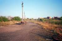 College Goods yard. How are the mighty fallen. View looks east. Airdrie line to left, CGU to right.<br><br>[Ewan Crawford //1987]