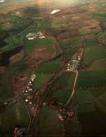 Aerial view of Lugton. Left Lugton (GBKJR) and right Lugton East (L&AR).<br><br>[Ewan Crawford //]