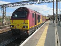 <h4><a href='/locations/C/Chester'>Chester</a></h4><p><small><a href='/companies/C/Chester_and_Crewe_Railway'>Chester and Crewe Railway</a></small></p><p>67023 just arrived at Chester station with UK Railtours' excursion from Peterborough, on the afternoon of Saturday, 21st March 2015. I joined at Finsbury Park and the train then traversed the restored Belle Isle Curve up to the London Overground east of Camden Road and then took the normally freight-only link through the disused remains of Primrose Hill station to join the WCML just beyond. Some passengers on this excursion opted to spend the afternoon exploring the historic City of Chester, not an unreasonable thing to do, but most joined the long line-up of coaches taking them across the border into Wales for a visit to the Llangollen Railway. 5/41</p><p>21/03/2015<br><small><a href='/contributors/David_Bosher'>David Bosher</a></small></p>