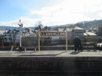 <h4><a href='/locations/L/Llangollen'>Llangollen</a></h4><p><small><a href='/companies/L/Llangollen_and_Corwen_Railway'>Llangollen and Corwen Railway</a></small></p><p>The picturesque setting of Llangollen station, so close to the river Dee if it was any nearer it would be in it, on 21st March 2015. The station originally opened on 2nd June 1862 and closed on 18th January 1965 when BR, in all their worldly wisdom, axed the entire Ruabon to Barmouth route, meaning passengers from cities like Liverpool and Manchester to the Cambrian Coast Line north of Barmouth then had to take a much longer route via Shrewsbury and Machynlleth. The Llangollen Railway Preservation Society took over the derelict station in 1975 and the line reopened as a heritage railway west from Llangollen in stages from 1981.    11/75</p><p>21/03/2015<br><small><a href='/contributors/David_Bosher'>David Bosher</a></small></p>