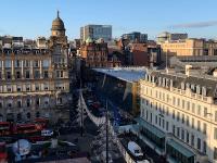 <h4><a href='/locations/G/Glasgow_Queen_Street_High_Level'>Glasgow Queen Street High Level</a></h4><p><small><a href='/companies/E/Edinburgh_and_Glasgow_Railway'>Edinburgh and Glasgow Railway</a></small></p><p>View west from above a festive George Square on 9th December 2019. A few seconds after taking this, a large <I>kit of pigeons</I> blocked the view. </p><p>09/12/2019<br><small><a href='/contributors/Colin_McDonald'>Colin McDonald</a></small></p>