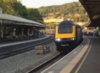 <h4><a href='/locations/B/Bath_Spa'>Bath Spa</a></h4><p><small><a href='/companies/G/Great_Western_Railway'>Great Western Railway</a></small></p><p>A Westbound HST curves into Bath Spa on 14th July 2018. 94/122</p><p>14/07/2018<br><small><a href='/contributors/Ken_Strachan'>Ken Strachan</a></small></p>