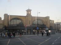 <h4><a href='/locations/K/Kings_Cross'>Kings Cross</a></h4><p><small><a href='/companies/G/Great_Northern_Railway'>Great Northern Railway</a></small></p><p>Lewis Cubitt's King's Cross station, opened in 1852 for the Great Northern Railway, seen here on 15th January 2020. Demolition of the ghastly buildings put up in front of the station in 1972, and meant to be only temporary though they lasted 40 years, was intended to open up a view of the station frontage with a brand new plaza, called King's Cross Square, but these equally ghastly buildings still blot out most of the view, more's the pity.  110/189</p><p>15/01/2020<br><small><a href='/contributors/David_Bosher'>David Bosher</a></small></p>