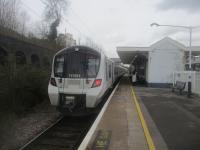 <h4><a href='/locations/N/New_Barnet'>New Barnet</a></h4><p><small><a href='/companies/L/London_to_Peterborough_Great_Northern_Railway'>London to Peterborough (Great Northern Railway)</a></small></p><p>717011 from Moorgate to Welwyn Garden City heading away from the camera as it departs from New Barnet station, on 4th March 2020. Services on this route were subject to delays and cancellations on this day due to a problem with the OLE at Potters Bar. 8/13</p><p>04/03/2020<br><small><a href='/contributors/David_Bosher'>David Bosher</a></small></p>