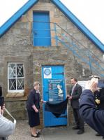 The last of the Jellicoe Express plaque unveilings at Forsinard on 30 April 2019. From beginning to end, nineteen such events were brilliantly choreographed by Moya McDonald and starred Captain Chris Smith RN and Hon Johnny Jellicoe, with a variety of guests ranging from Lords Lieutenant and Jamie Stone MP to Geordie Adams, who had fired the train in the Second World War and did the honours at Helmsdale.