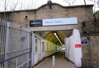 <h4><a href='/locations/H/Hither_Green'>Hither Green</a></h4><p><small><a href='/companies/S/St_Johns_to_Tonbridge_South_Eastern_Railway'>St Johns to Tonbridge (South Eastern Railway)</a></small></p><p>East side exterior of Hither Green station in south-east London, on the main line to Tonbridge and Hastings and the junction for the Sidcup Loop, seen here on 11th December 2010. The Tonbridge line near here was the scene of an horrendous train crash in November 1967, resulting in fatalities. The late Robin Gibb, one of the singing Gibb brothers who formed that great pop group The Bee Gees in the 1960s and became even more famous in the 70s following the success of the film 'Saturday Night Fever', was on board that train but survived. He vowed he would never go on a train again after that - and he never did.<br>See <a target=query href=/queries/closed.html>query 2284</a> 6/189</p><p>11/12/2010<br><small><a href='/contributors/David_Bosher'>David Bosher</a></small></p>