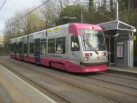<h4><a href='/locations/T/The_Crescent_Tram'>The Crescent [Tram]</a></h4><p><small><a href='/companies/B/Birmingham,_Wolverhampton_and_Dudley_Railway_Great_Western_Railway'>Birmingham, Wolverhampton and Dudley Railway (Great Western Railway)</a></small></p><p>Now withdrawn Midland Metro tram No.10 to Wolverhampton St. George's at The Crescent, on 18th March 2014. This is on the alignment of the former heavy rail GWR route but there was never a station here prior to the closure of the line in 1972. This stop was newly provided for Midland Metro trams when the first stage opened in 1999. 8/16</p><p>18/03/2014<br><small><a href='/contributors/David_Bosher'>David Bosher</a></small></p>