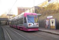 <h4><a href='/locations/B/Bilston_Central_Tram'>Bilston Central [Tram]</a></h4><p><small><a href='/companies/B/Birmingham,_Wolverhampton_and_Dudley_Railway_Great_Western_Railway'>Birmingham, Wolverhampton and Dudley Railway (Great Western Railway)</a></small></p><p>Now withdrawn Midland Metro tram 07 to Birmingham Snow Hill arriving at Bilston Central on 18th March 2014. This tram stop is just north of the former Bilston Central railway station that closed with the line in 1972.  Until 1967, London Paddington to Birkenhead Woodside expresses ran this way, Woodside station closing concurrently with the withdrawl of that service. 9/16</p><p>18/03/2014<br><small><a href='/contributors/David_Bosher'>David Bosher</a></small></p>