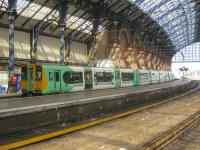 <h4><a href='/locations/B/Brighton'>Brighton</a></h4><p><small><a href='/companies/L/London_and_Brighton_Railway'>London and Brighton Railway</a></small></p><p>313219, waiting to depart from Brighton, with a West Coastway Line service on 21st June 2014. 1/3</p><p>21/06/2014<br><small><a href='/contributors/David_Bosher'>David Bosher</a></small></p>
