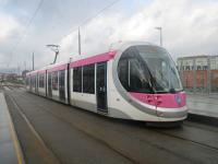 <h4><a href='/locations/B/Birmingham_St_Chads_Tram'>Birmingham St Chads [Tram]</a></h4><p><small><a href='/companies/M/Midland_Metro'>Midland Metro</a></small></p><p>Midland Metro (since renamed West Midlands Metro) tram no. 33 with a Wolverhampton to Birmingham service arriving at Snow Hill (since renamed St. Chad's), on 8th December 2016.  This is the replacement stop after trams ceased serving the main Snow Hill station. 15/16</p><p>08/12/2016<br><small><a href='/contributors/David_Bosher'>David Bosher</a></small></p>