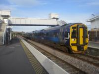 <h4><a href='/locations/E/Elgin'>Elgin</a></h4><p><small><a href='/companies/I/Inverness_and_Aberdeen_Junction_Railway'>Inverness and Aberdeen Junction Railway</a></small></p><p>158702, with 158708, arriving at Elgin station with an evening service from Huntly to Inverness, on 14th June 2019. 27/43</p><p>14/06/2019<br><small><a href='/contributors/David_Bosher'>David Bosher</a></small></p>