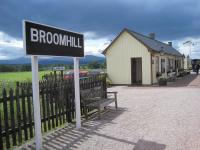 <h4><a href='/locations/B/Broomhill'>Broomhill</a></h4><p><small><a href='/companies/I/Inverness_and_Perth_Junction_Railway'>Inverness and Perth Junction Railway</a></small></p><p>Broomhill station, current northern terminus of the Strathspey Railway on 20th July 2017. 4/7</p><p>20/07/2017<br><small><a href='/contributors/David_Bosher'>David Bosher</a></small></p>